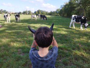 Enfant ferme pédagogique